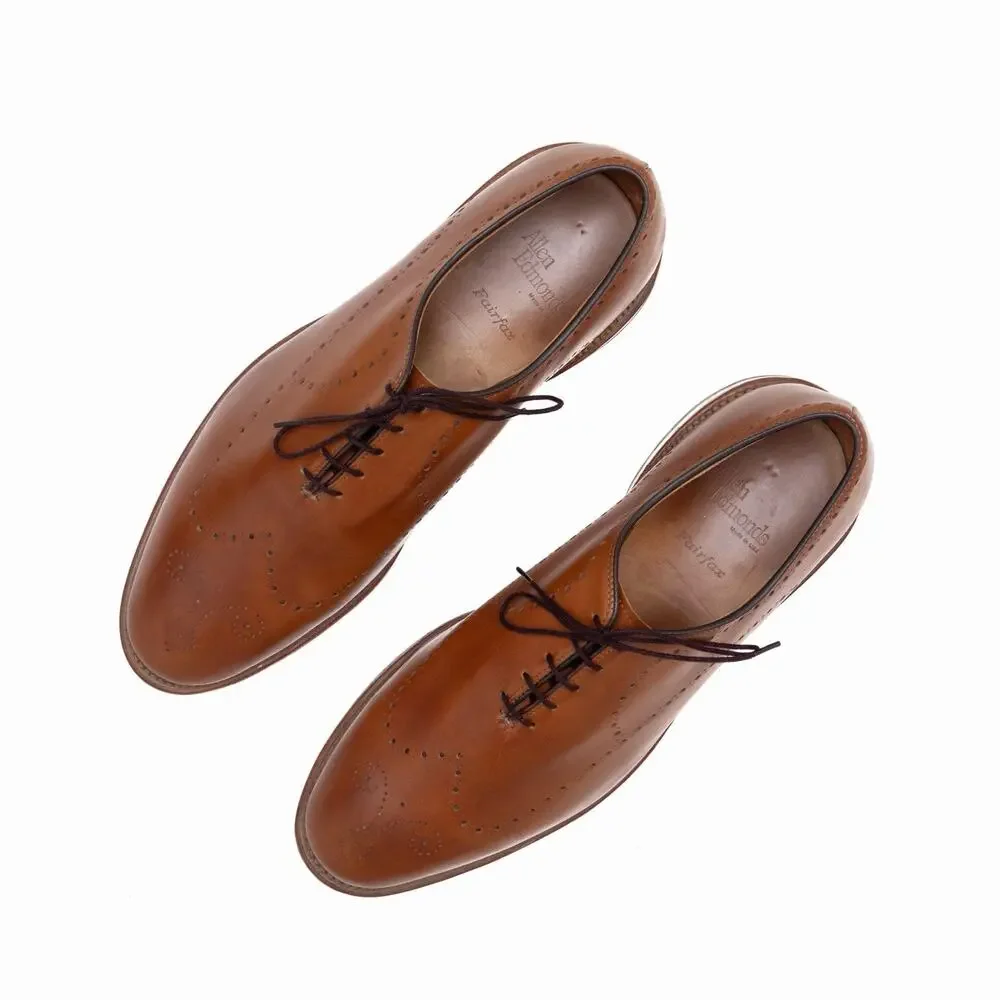 $495 Allen Edmonds Fairfax Brown Leather Oxford Dress Shoes — US 10 EEE